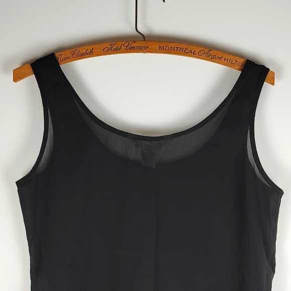 90s Express Compagnie Internationale Black Sheer Tank Top Size Medium - Picture 6 of 7